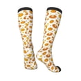 thumbnail image 4 of Fotbe Pumpkin Maple Leaves print Women's Men's Novelty Crew Socks Cotton Socks Knee High Socks for Walking,Running,Nurses,Pregnancy, 4 of 9