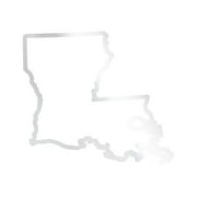 Louisiana Outline Sticker Decal Die Cut - Self Adhesive Vinyl - Weatherproof - Made in USA - Many Color and Sizes - la
