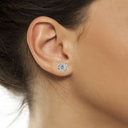 0.3 TCW Solid 18 Kt White Gold SI Clarity HI Color Diamond Minimalist Stud Earrings Women Jewelry