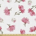 thumbnail image 1 of Floral Fabric by the Yard Upholstery, Watercolour Carnation Blossoms Flowering Plants in Romantic Retro Style, Decorative Fabric for DIY and Home Accents, Umber Dark Coral Pink by Ambesonne, 1 of 5