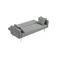 thumbnail image 6 of 71" W Teddy Convertible Futon Sofa Bed,Modern Upholstered Loveseat Sofa Couch for Living Room,Small Space,Gray, 6 of 8