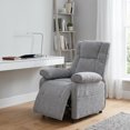 thumbnail image 1 of Sillón Reclinable Easy Living Elio Gris Claro de Tela con Doble Posición, Reposapiés y Compartimento Lateral, 1 of 9
