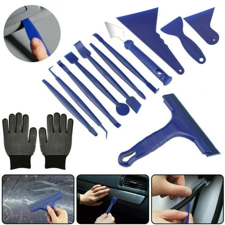 

JSSH 13 Pcs Car Auto Film-Tint Tools Kit Gloves Vinyl Wrap Squeegee Scraper Set