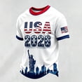 thumbnail image 2 of LNZGNM Men's USA Soccer Jersey 2026 Country Team Crewneck Short Sleeve Fan International Football Shirt Retro Streetwear Top,Sky Blue(S), 2 of 7