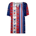 thumbnail image 3 of idosla 250 Anniversary USA Tshirt Women USA 250th Anniversary Patriotic American Tops 1776-2026 (Navy, XXL), 3 of 3
