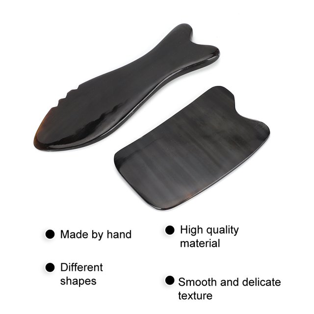 Tabla De Raspado De Cuerno De Buey, Herramienta De Masaje Para Cara Y Cuello, Para Promover La Circulación Sanguínea, Mejorar La Función Inmune Y La