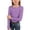 Violet, variante sur T-shirts Côtelés à Manches Longues pour Filles, Enfants, Extensibles, Col Ras du Cou, Coupe Ajustée, Décontractés, Basiques