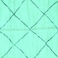 thumbnail image 1 of Ahgly Company Indoor Square Solid Turquoise Blue Modern Area Rugs, 7' Square, 1 of 4