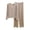 Beige, variant on 2 Piece Sets for Women Plus Size Casual Shorts Two Piece Pants Outfit Women's Loose Solid Color T-shirt Wide Leg Pants Home Wear Two-piece Long Sleeve U-Neck Shirts Sets