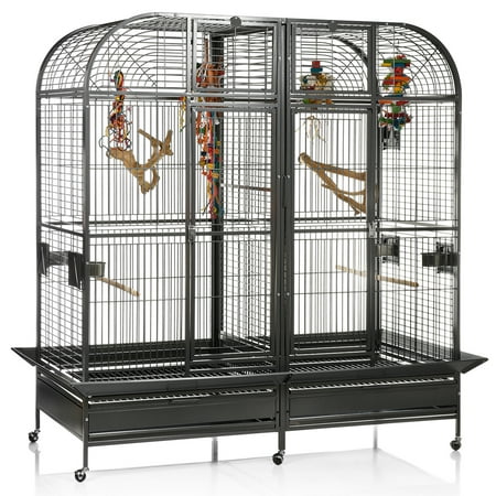 A and E Cage Co. Dome Top Style Double Macaw Bird Cage 6432