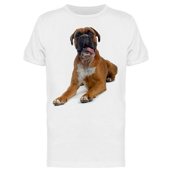 Boxer Sticking Out His Tongue T-Shirt Men -Image by Shutterstock, Male Large