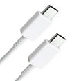 thumbnail image 4 of Cable tipo C a tipo C, cable de datos tipo C flexible de carga rápida PD para Android para teléfono Note 10, 3,3 pies, color blanco, 4 of 12