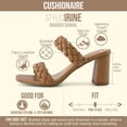 thumbnail image 3 of Cushionaire Irine Chunky Heels for Women, Braided Block Heel Sandals with Square Toe and Memory Foam, 3 of 17