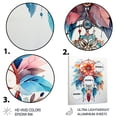 thumbnail image 3 of Designart "Coral Dreamcatcher Minimalist euphony" Dream Catcher Metal Wall Art Prints, 3 of 5