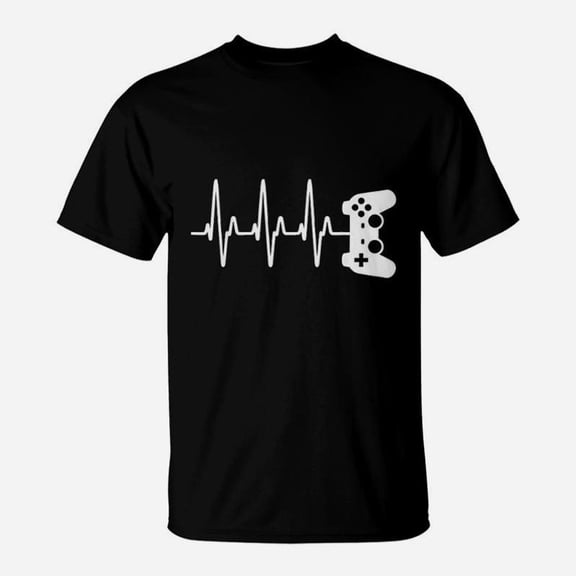 Gamer Heartbeat Video Gamer Controller Gift TShirt