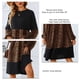 thumbnail image 5 of Vestido con estampado de leopardo,Vestido de mujer con cuello redondo, vestido informal, diseño exquisito, 5 of 8