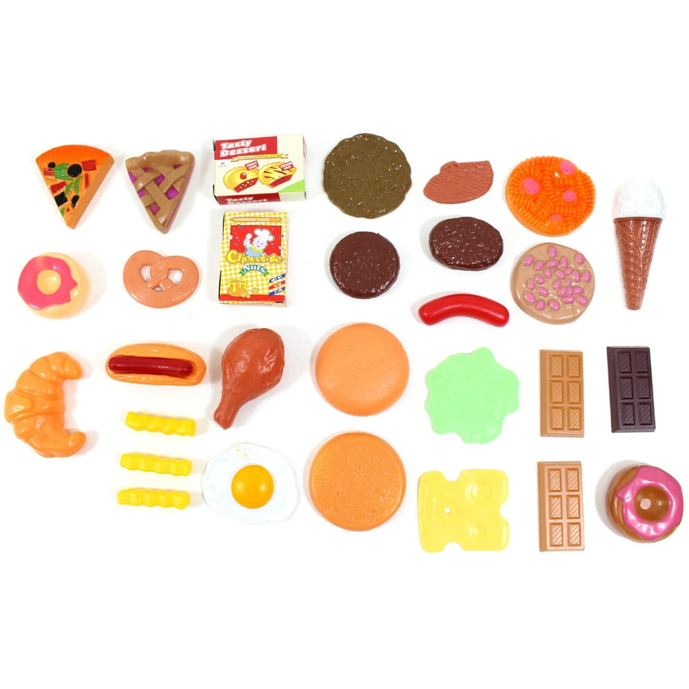Fast Food & Dessert Play Food Set For Kids 30 pieces PS38 Pretend Play Toy for Boy Walmart