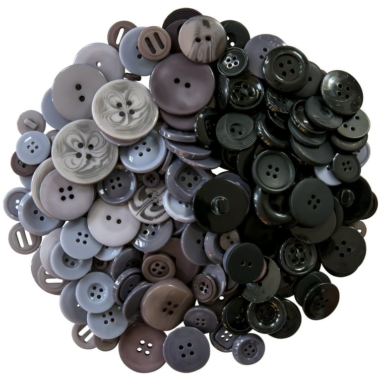 New 50 or 100 Buttons Gray size 5/8 inch shirt pants bulk buttons