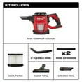 Milwaukee Tool M18 Compact Vacuum Kit, 4 ft Hose, 2 Extension Wands