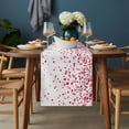 thumbnail image 2 of Pink Valentine's Day Table Runner - 90 Inch Long, Kitchen Dining Table Runner Dresser Scarves, Lover Heart Modern Art Romantic Farmhouse Decor for Coffee Tables Wedding Party Banquet, 2 of 8