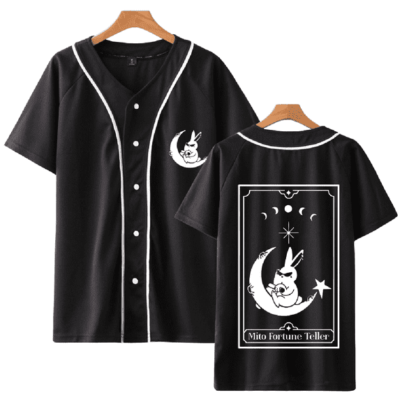 Ateez Merch Short Baseball Shirts Mito Fortune Teller Tarot Short Sleeve Kpop Fashion Shirt For Fan Men Women