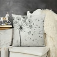 thumbnail image 2 of YINGXI Throw Pillow Cushion Cover, s Blowing in The Wind Fluffy Flower Romance Theme, Zippered Double-Side Digital Print Decor,White and Black 20x20in, 2 of 5