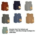 thumbnail image 2 of Sweater Vest For Infants and Toddlers - Cute Bear Design Cardigan for Little Kids, 2 of 4