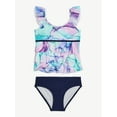 thumbnail image 4 of Justice Girls Ruffle Tankini Top with Bikini Bottom 2-Piece Swimsuit, Sizes 5-18, 4 of 5