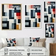 thumbnail image 4 of Designart "Abstract Shapes With Indigo Illusion IV" Abstract Shapes Floater Framed Canvas Prints, 4 of 5