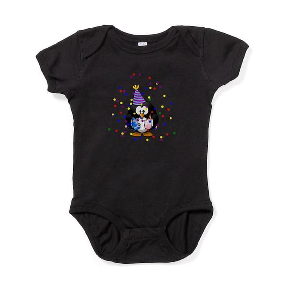 CafePress - Party Penguin Confetti - Cute Infant Bodysuit Baby Romper - Size Newborn - 24 Months