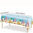 thumbnail image 3 of Hawaiian Summer Party Tablecloth Tropical Palm Leaf Design Disposable Plastic Table Cover Beach Luau Skateboard Themed Decorations For Parties Size 53.94 X 107.87 Inches, 3 of 6