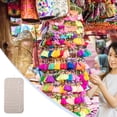 thumbnail image 4 of Matsuzay Bolsa de almacenamiento de joyería no tejida portátil 80 rejilla de doble cara transparente pendiente anillo organizador bolsa Almacenamiento y organización del hogar Beige, 4 of 6