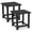 Black, variant on Costway 2 PCS 18" Outdoor Adirondack Side Table with Slatted Surface, 0-Screw Assembly Black