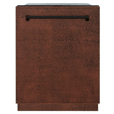 ZLINE 24" Monument Series 3rd Rack Top Touch Control Dishwasher in Hand Hammered Copper with Stainless Steel Tub, 45dBa