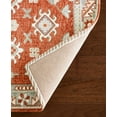 thumbnail image 5 of TOWN & COUNTRY LUXE Livie Forever Vintage Everwash® Washable Multi-Use Decorative Rug with Non-Slip Backing, Rust/Ivory, 24"x72", 5 of 10