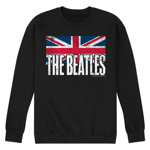The Beatles - Union Jack Vintage-Men's Crew Fleece Sweatshirt