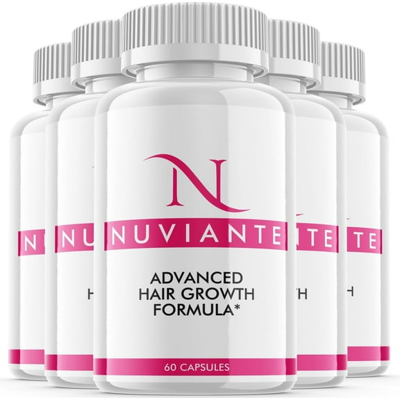 (5 Pack) Nuviante - Dietary Supplement for Hair Support - Revive and Nourish Hair Growth Advanced Formula - Boost Shine & Thickness - 300 Capsules