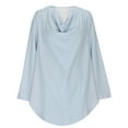 thumbnail image 4 of Womens Shirts Fall Sevevn Womens Spring And Summer V-Neck Long Sleeve Solid Loose Casual Top, 4 of 6