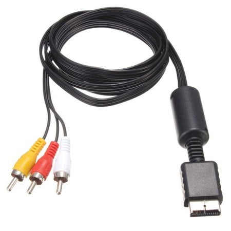 Sony Video Cables - Games&Tech 6FT RCA to AV Audio Video Wire Cable TV Lead for Sony Playstation PS2 PS3 PS PSX