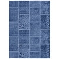 thumbnail image 5 of 9' X 12' Navy Blue And Denim Blue Patchwork Washable Indoor Outdoor Area Rug, 5 of 5