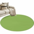 thumbnail image 2 of Fruit Green 3.3ft Round Rug, Farmhouse Solid Green Color Modern Art Non-Skid Rubber Backing Large Area Rugs - Living Room Bedroom Home Office, Indoor Floor Mat Carpets Washable Rug, 2 of 9
