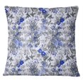 thumbnail image 3 of S4Sassy 1 Pair Floral Print Decorative Blue Cotton Poplin Pillow Sofa Cushion Cover-14 x 14 Inches, 3 of 5