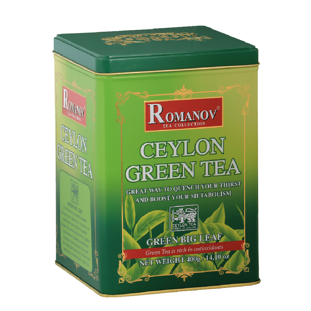Romanov Tea Ceylon Green Tea Green Big Leaf 100 Pure Additives