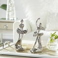 thumbnail image 2 of 4"W, 11"H Silver Porcelain Dancer Sculpture, by DecMode (2 Count), 2 of 9