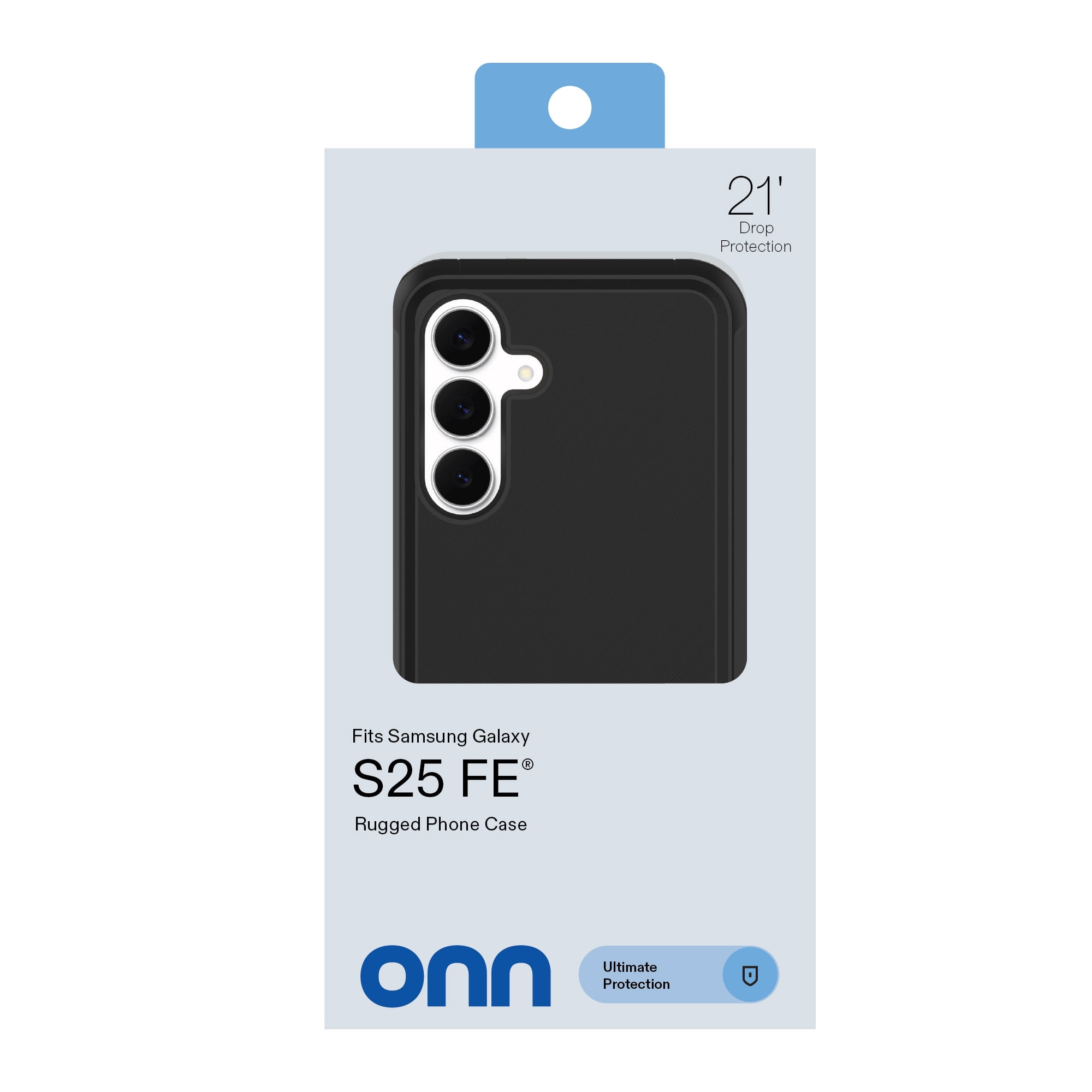 onn Rugged Phone Case for Samsung Galaxy S25 FE - Black