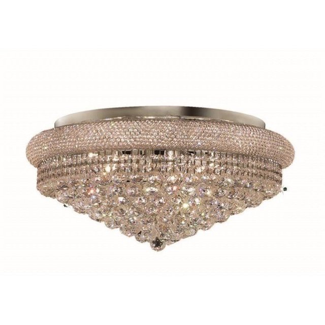 Elegant Lighting Primo 28" 15 Light Spectra Crystal Flush Mount