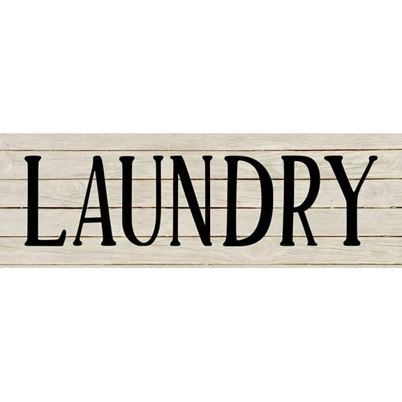 Laundry Chic White Farmhouse Wood Sign Wall Décor Gift 6 x 18 Wood Sign B3-06180028189