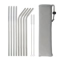 thumbnail image 2 of Reusable Metal Drinking Straws 304 Stainless Steel Sturdy Bent Straight Drinking Straw with Cleaning Brush Bar Party Accessory 4Pcs Silver Bent, 2 of 6
