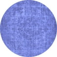 thumbnail image 1 of Ahgly Company Indoor Round Oriental Blue Industrial Area Rugs, 7' Round, 1 of 4