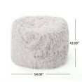 thumbnail image 4 of Noble House Rubani 5 ft Long Faux Fur Bean Bag Chair, Lavender, 4 of 7